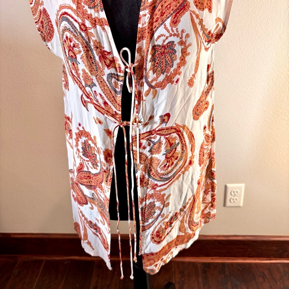 NWT Faithfull the Brand lonica Tie Top in Rayon-georgette,Small,Chic Summer - Picture 4 of 11